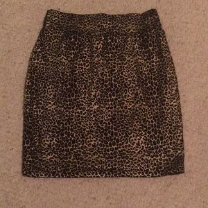 Leopard-print Mini Skirt
